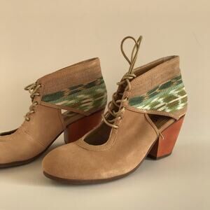 Anthropologie x Latigo Soleil Canvas Suede Bootie